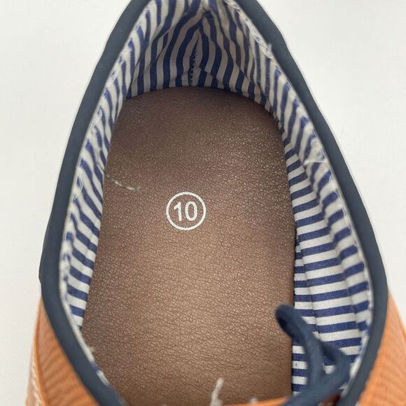 Oxford Shoes Men's Size 10 Brown Black Two Tone Lace Up Leather Comfort Casual - Picture 13 of 16